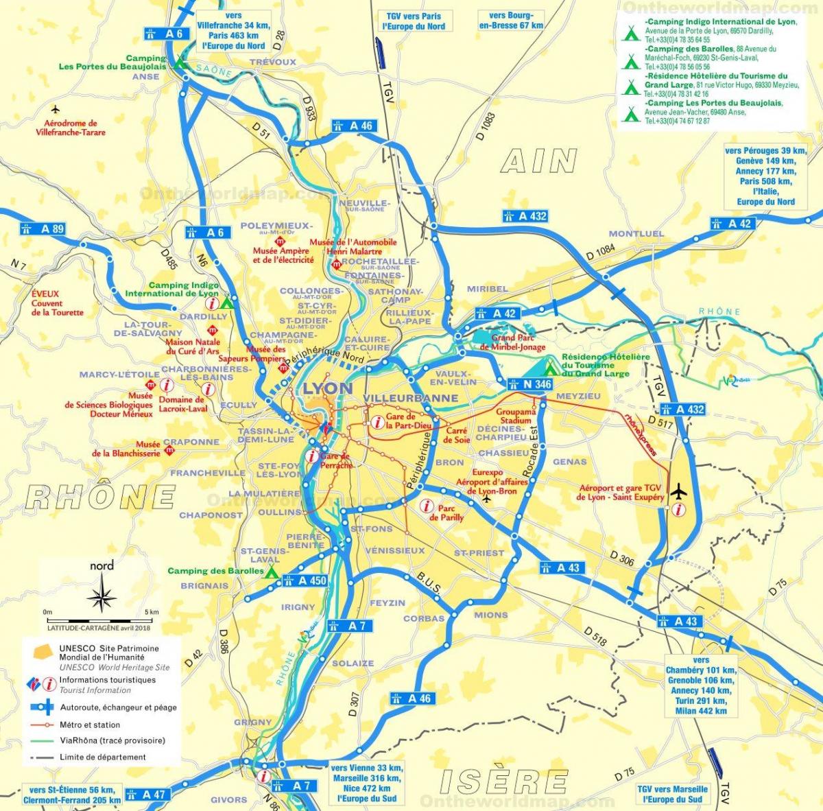 Lyon Flughäfen Karte
