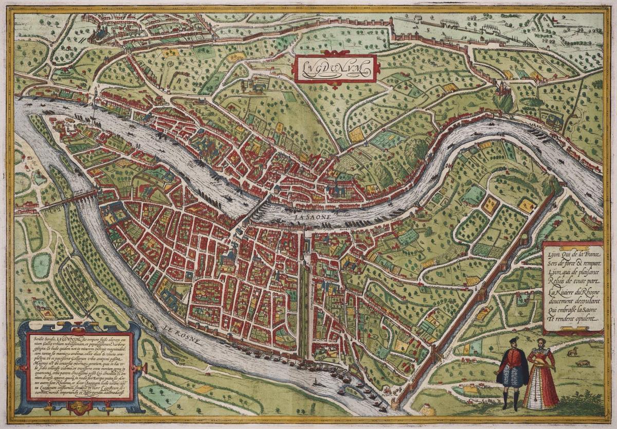 Lyon antike Karte