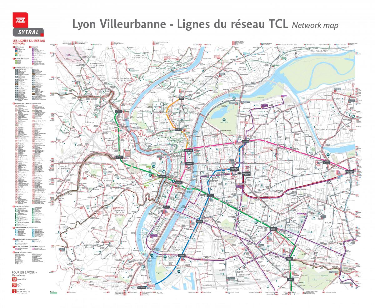 Lyon Verkehrskarte